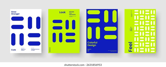 Modernes Broschürendesign. Isolierte Berichtsvorlage. Abstraktes Layout für Geschäftspräsentationen. Flyer. Buchumschlag. Hintergrund. Banner. Poster. Packungsbeilage. Portfolio. Werbung. Newsletter. Journal