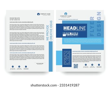 Modern Broschüren Design Layout Template, Annual Report, Magazine, Poster, Layout modern mit blauer Farbe