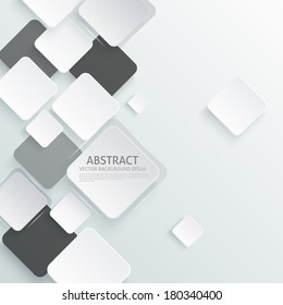 Modern Brochure Design Template - Abstract Overlapping Squares Background