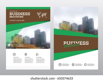 Modern Brochure design template. Annual report layout with photo place. illustration vector in A4 size