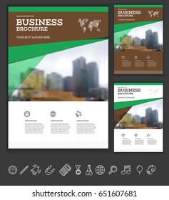 Modern Brochure design template. Annual report layout with photo place. illustration vector in A4 size