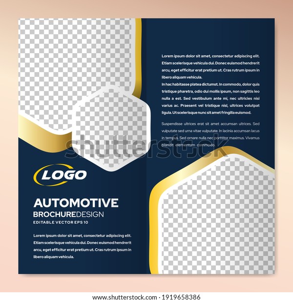 Modern brochure design template of automotive\
for business marketing