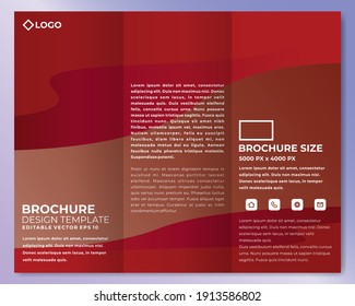 Modern brochure design template with cool gradient color