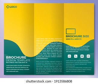 Modern brochure design template with cool gradient color