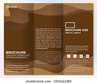 Modern brochure design template with cool gradient color