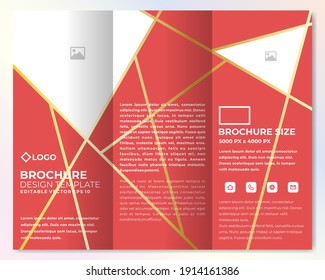 Modern brochure design template with cool gradient color