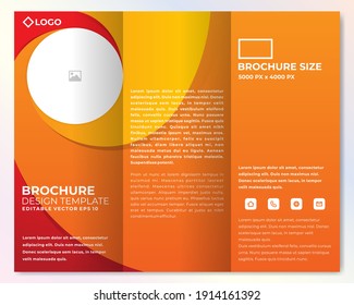 Modern brochure design template with cool gradient color