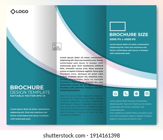 Modern brochure design template with cool gradient color