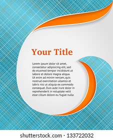 Modern brochure design template. Second layer seamless pattern.