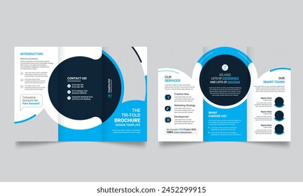 Modern Brochure design templates with colorful A4 size Tri-fold Brochure. Vector illustrations for food and drink, marketing material Cover design.