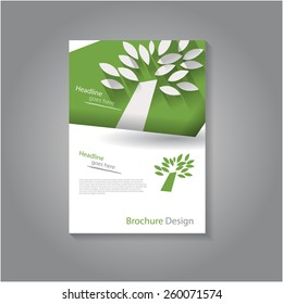 Modern brochure / flyer design with abstract tree, eps10 Vector.