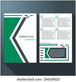 Modern brochure / flyer design with arrows layout, eps10 Vector.