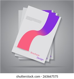 Modern brochure / flyer design with colorful wave.