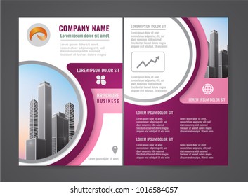 Modern brochure flyer design template. Leaflet cover presentation abstract background for business, magazines, posters, booklets, banners. Color annual report A4 Layout.