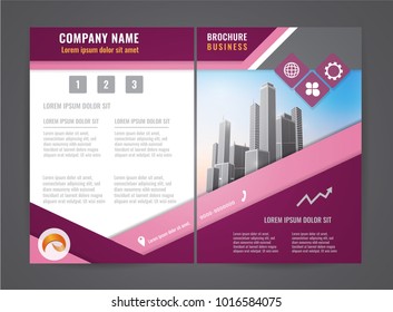 Modern brochure flyer design template. Leaflet cover presentation abstract background for business, magazines, posters, booklets, banners. Color annual report A4 Layout.