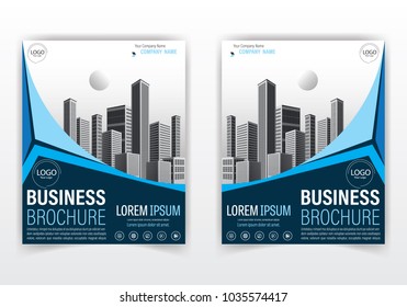 Modern Brochure or Flyer Poster Design Vector Template with  Color