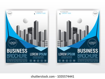 Modern Brochure or Flyer Poster Design Vector Template with  Color