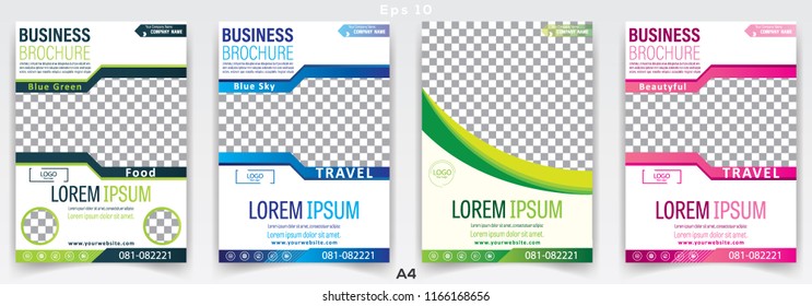 Modern Brochure or Flyer Poster Design Vector Template With Multicolor