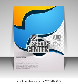 Modern Brochure and Flyer template design for Service center can be use for publishing, print and presentation.