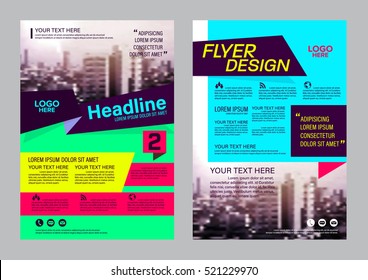 Modern Brochure Layout design template. Annual Report Flyer Leaflet cover Presentation background. illustration vector in A4 size