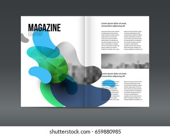 Modern brochure layout design template vector illustration set.