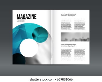 Modern brochure layout design template vector illustration set.