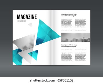 Modern brochure layout design template vector illustration set.