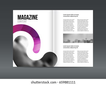 Modern brochure layout design template vector illustration set.