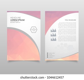 Modern Brochure layout, flyer and cover design template with polygonal paper plane graphics. Modern triangle presentation template. Business design background. Vector illustration.