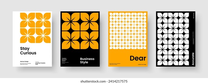 Diseño Moderno De Folleto. Plantilla de fondo geométrico. Resumen de diseño de pancartas. Informe. Portada del libro. Cartel. Presentación de negocios. Volante. Folleto. Folleto. Publicidad. Identidad de marca. Boletín