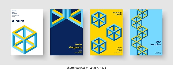 Modern Brochure Layout. Geometric Banner Design. Isolated Report Template. Poster. Business Presentation. Background. Book Cover. Flyer. Notebook. Pamphlet. Handbill. Portfolio. Magazine. Catalog