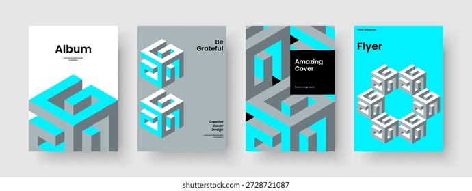 Layout de folheto moderno. Modelo de Banner Geométrico. Design de cartaz isolado. Relatório. Histórico. Apresentação de negócios. Panfleto. Capa de Livro. Revista. Identidade da marca. Panfleto. Catálogo. Diário