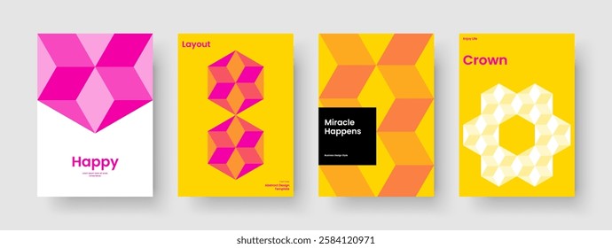 Modern Brochure Layout. Geometric Flyer Design. Isolated Business Presentation Template. Banner. Background. Report. Poster. Book Cover. Journal. Notebook. Newsletter. Leaflet. Pamphlet