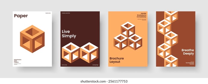 Modern Brochure Layout. Isolated Background Template. Geometric Book Cover Design. Poster. Flyer. Business Presentation. Banner. Report. Handbill. Magazine. Notebook. Brand Identity. Catalog