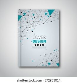 Modern brochure, polygonal construction, Vector abstract cover