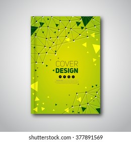 Modern brochure, polygonal construction, Vector abstract cover
