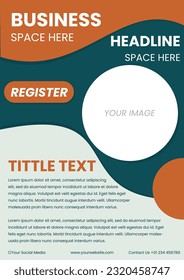 Modern Brochure template cover design in A4 size. Business flyer layout template, annual report, poster with geometric and wavy lines for business market on white background, vector illustration