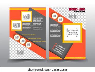 modern brochure template design. with dominant colors orange and white