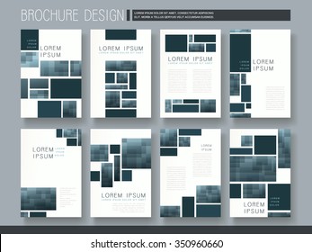 Modern Brochure Template Design With Mosaic Elements