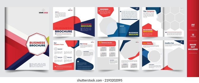 Modern Brochure Template Design Multi Pages Stock Vector (Royalty Free ...