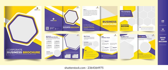 Modern brochure template design multi pages business brochure design