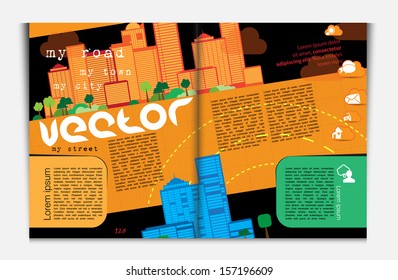 Modern Brochure Template - EPS10 Vector Design