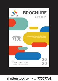 Modern Brochure template layout design, Multi color background, Flat style vector illustration artwork A4 size.