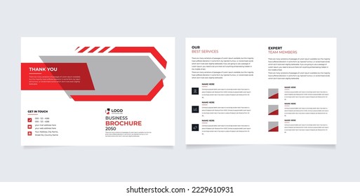 modern brochure template layout,elegant brochure design, minimalist business profile template layout, 4 pages brochure, annual report minimal template layout design, multipage brochure layout