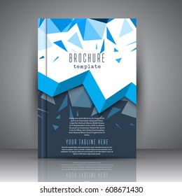 Modern brochure template with low poly design