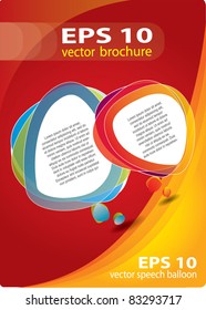 Modern brochure vector cover / background composition