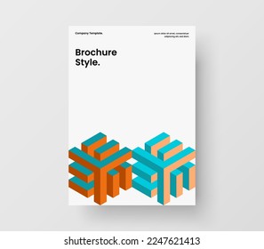 Ilustración moderna de diseño vectorial de folletos. El concepto de portada del libro de mosaicos es sencillo.