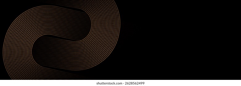 Fondo de Anuncio Horizontal abstracto marrón moderno con líneas geométricas brillantes. Adecuado para portadas, folletos, presentaciones, Panfletos. Vector