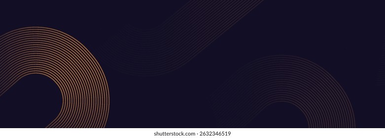 Plano de fundo moderno marrom abstrato horizontal com linhas geométricas brilhantes. Adequado para capas, brochuras, apresentações, panfletos. vetor