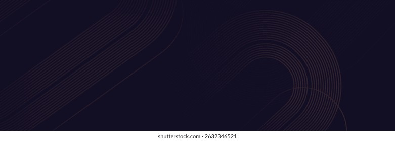 Modern brown abstract horizontal banner background with glowing geometric lines. Suitable for covers, brochures, presentations, pamphlets. vector